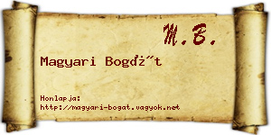 Magyari Bogát névjegykártya